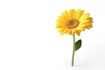 Single vibrant yellow flower