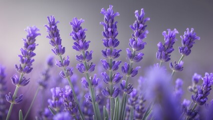 Naklejka premium Fields of lavender flowers