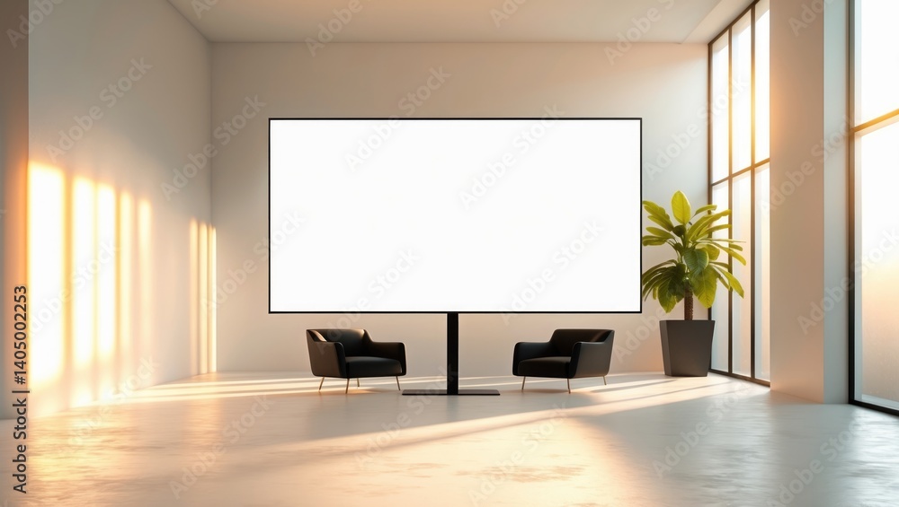 Poster empty lcd billboard for inserting text in your promotional message or public information, advertisin