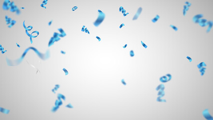 blue confetti explosion and ribbon background vector	