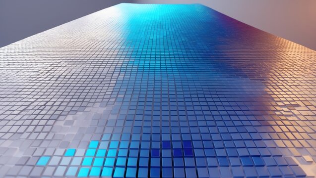 Pattern of mosaic squares, appears impressive when viewed at full size!