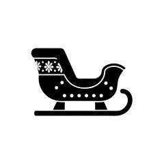 creative details Sleigh Icon Vector Illustration