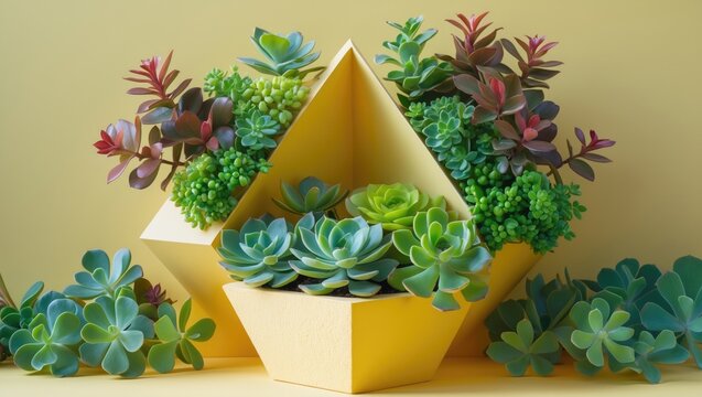 Simple succulent garden in a concrete container.