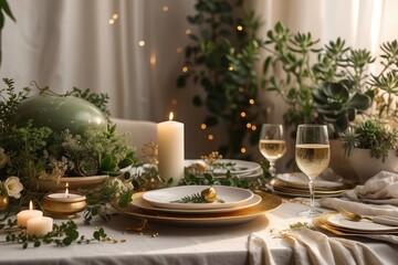 Celebrating Ramadan Kareem: Top View of Dates and Lantern Display