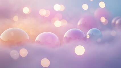 Softly focused light orbs in gentle pastel colors with a subtle bokeh effect, suitable for peaceful backdrops, calm settings, serene wallpapers or understated visuals