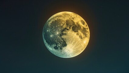 Obraz premium Peaceful radiance from a moonlit sky