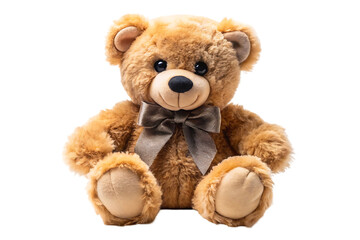 Obraz premium Adorable Plush Giraffe Toy with Big Eyes isolated on white background. Giraffe Toy illustration on white