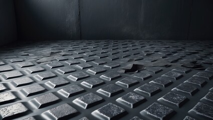 Obraz premium Black steel surface as an abstract backdrop.