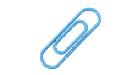 Isolated Blue Paper Clip
