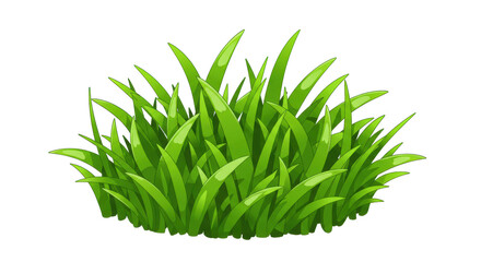 Isolated clump of green grass