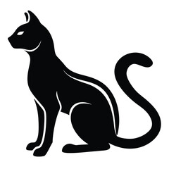 black cat vector illustration