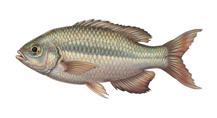 Isolated Carp Fish