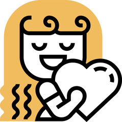 love (2) Illustration on a white background  