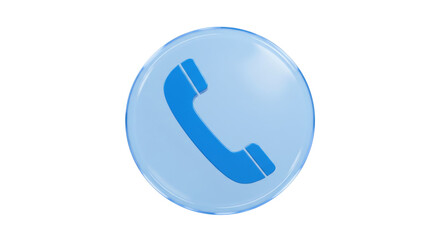 Isolated Blue Phone Icon