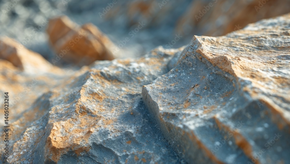 Poster close-up view highlighting the detailed texture and intricate color patterns of natural stone.