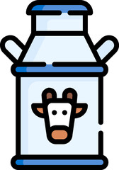 milk tank Illustration on a white background    