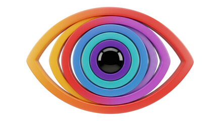 Isolated Colorful Layered Eye