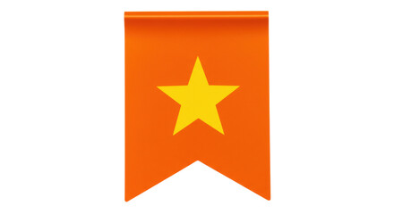 Isolated Pennant Vietnam Flag