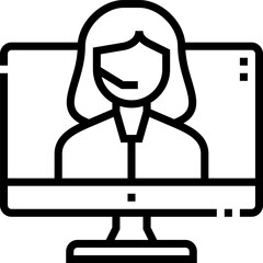 online support Illustration on a white background     