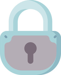 padlock Illustration on a white background    