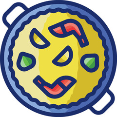 paella Illustration on a white background     