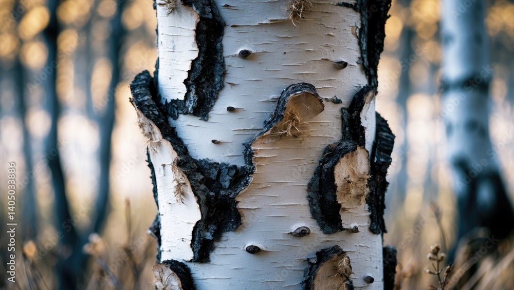 Poster birch bark texture or background. macro shot created using stacking technology. bark texture. stunni