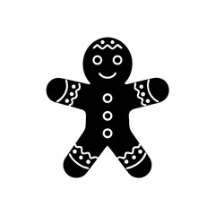 creative details Gingerbread Man Icon Vector Illustration