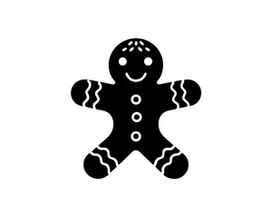 creative details Gingerbread Man Icon Vector Illustration