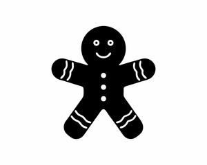 creative details Gingerbread Man Icon Vector Illustration