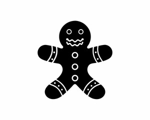 creative details Gingerbread Man Icon Vector Illustration