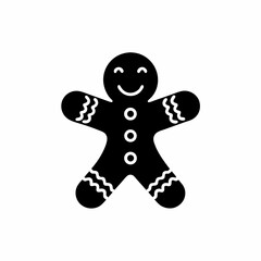 creative details Gingerbread Man Icon Vector Illustration