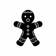 creative details Gingerbread Man Icon Vector Illustration