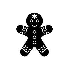 creative details Gingerbread Man Icon Vector Illustration