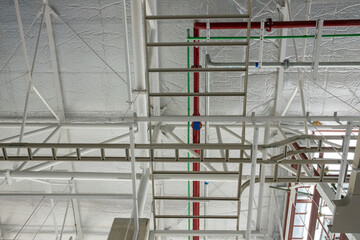 Electrical system installation work, lighting, emergency MEP work in construction buildings