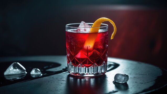 Traditional recipe for a classic cocktail with gin, campari, red vermouth, and soda water.