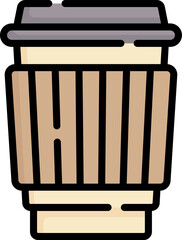 Paper cup Illustration on a white background     