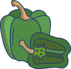 paprika Illustration on a white background  