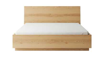 Isolated Wooden Bed