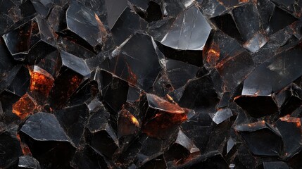 Mysterious obsidian with deep red undertones creates an enchanting and cinematic atmosphere filled with glossy reflections and sharp angles