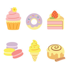 Sweet food collection in spring