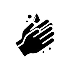 Hand washing icon with transparent background