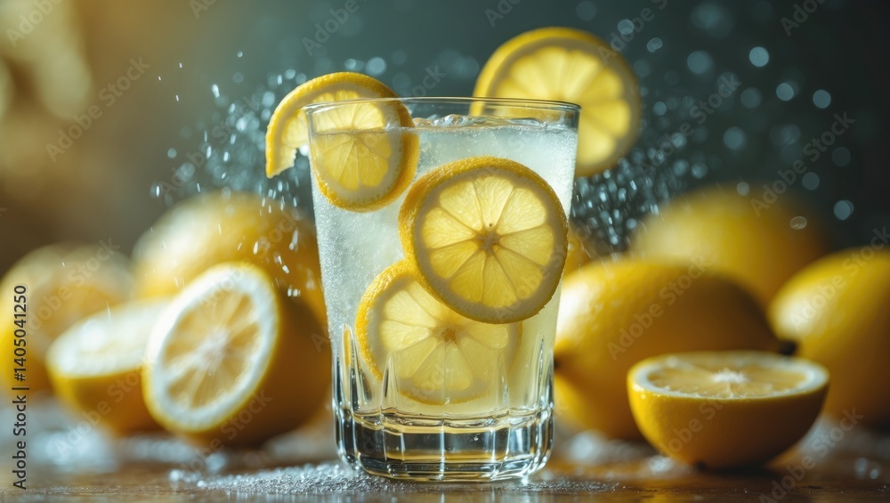 Poster sour lemon with abundant lemon