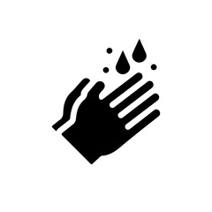 Hand washing icon with transparent background