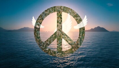 Peace symbol, with creative concept