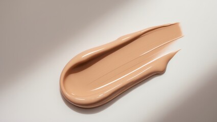 Fototapeta premium Swatch of skin tone makeup cream and BB foundation on isolated background.