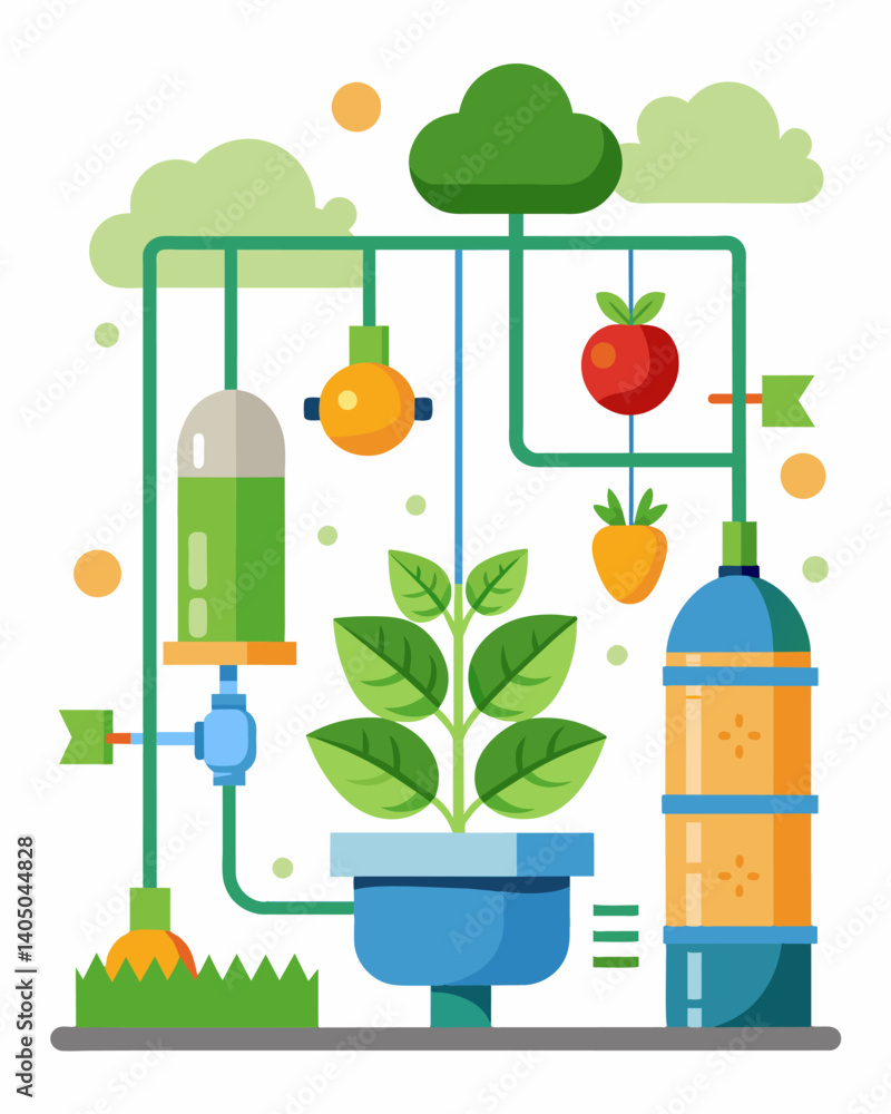Poster a vertical farming system that uses organic waste as fertilizer creating a closedloop system for foo