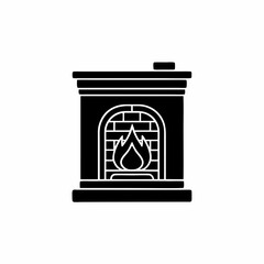 creative details  Fireplace Icon Vector Illustration