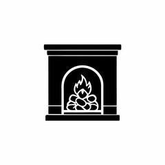 creative details  Fireplace Icon Vector Illustration