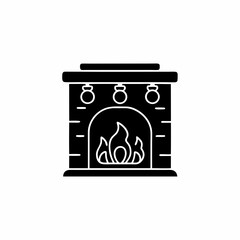 creative details  Fireplace Icon Vector Illustration