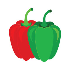 Red pepper on vector art illustration